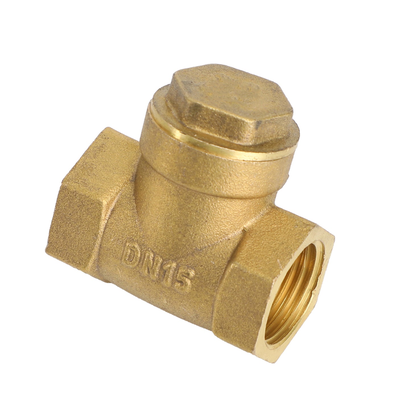 1/2" NPT Brass Water Oil Gas Swing Check Valve Threaded Plumbing Fitting