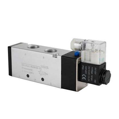 Pneumatic Electric Solenoid Air Valve 4V310-10 DC 12V 2 Position 5 Way PT 1/2" Generic