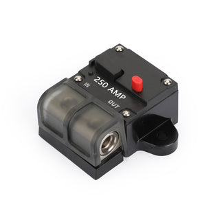 250A Amp Manual Reset Inline Circuit Breaker Fuse Terminal Block Marine Auto