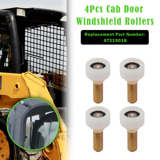 4Pcs Cab Door Roller AT319018 Fits For John Deere Skid Steer 240 250 260 270