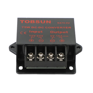 DC-DC 12V/24V to 5V 15A 75W Step Down Regulator Module Voltage Converter Meter