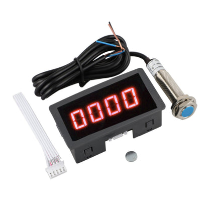 4 Digital LED Tachometer RPM Speed Meter With Hall Proximity Switch Sensor NPN Generic