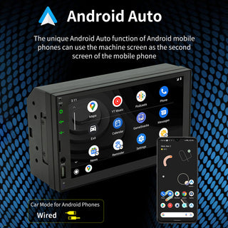 7"  Wired Carplay Car MP5 Player Bluetooth MP3 Car Card Radio Remote Control