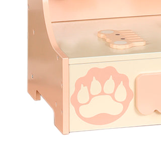 Princess Vanity for 3+ Years Old Kids Kids Vanity Set with Storage Drawer Little Girls' Makeup Table with Mirror Toddler Pretend Play Vanity Desk with 8 Makeup Accessories