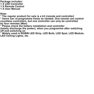 2.4G Touch RF Control Remote Controller For DC 12-24V RGBW LED Light Strip