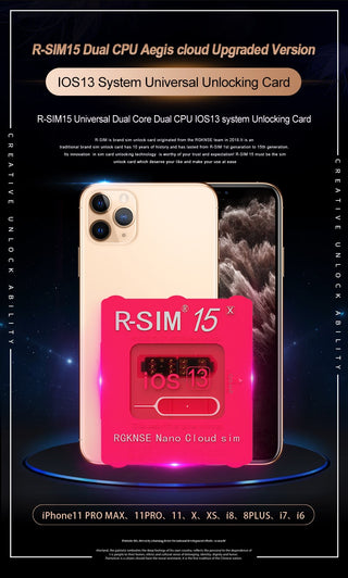 R-SIM15 Nano Unlock RSIM Card Fit for iPhone 13 Pro XS MAX XR 8 IOS 14.7