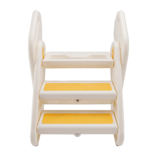 Children Foldable Footstool Hand Washing Ladder Baby Convenient Stair With Light