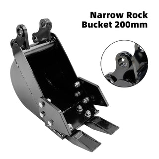 2-Teeth Trenching Bucket For Mini Excavator Attachment Narrow Rock Bucket 200mm