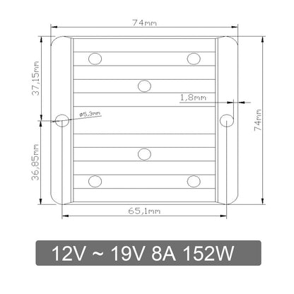 12V to 19V 8A 152W DC-DC Boost Step Up Power Converter Voltage Regulator Module Generic