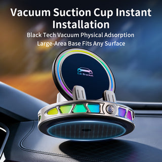 Colorful RGB Ambient Light Car Wireless Charging Bracket Holder Car Phone Mount