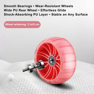 2-in-1 Kids Scooter with Foldable Seat & LED Wheels – 3-Wheel Adjustable (Pink)