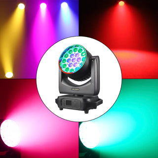 19x20W LED Zoom Moving Head Stage Light RGBW DMX Beam Wash Lighting DJ Disco