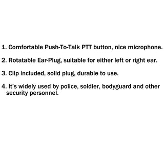 G-Shape Ear Hook Earpiece Headset PTT MIC For XTS5000 MTX838 GP1200