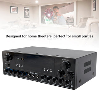 3000W Stereo HiFi Power Amplifier 5.1-Channel Home Karaoke Bluetooth Amplifier