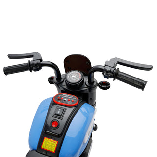 3 Wheel Kids Ride On Motorcycle 6V Powered Electric Dual Drive Toy Car Blue Toy
