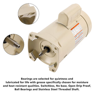 355010S 071314S Almond 1HP Pool Pump Motor Replacemet for Pentair Whisperflo