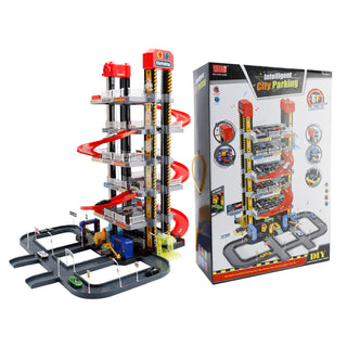 Intelligent City Six Floor Track Parking Lot Toy With 8 Cars For Kids Age 3-8  Toy