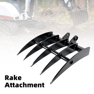 Alloy Steel Rake Attachment For Mini Excavators Excavator Small Digger