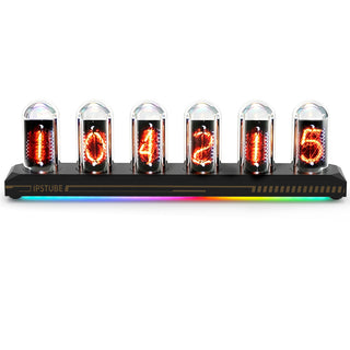 Nixie Tube Clock Wi-Fi SYNC 12/24H No Assembly Required A Retro Gift for Friends