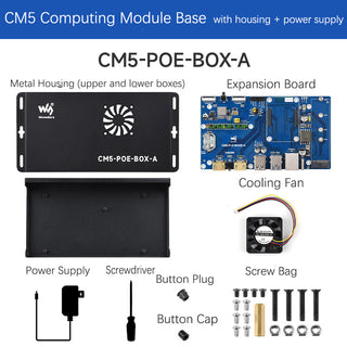 Raspberry Pi CM5 PoE Expansion Board Computing Module Baseboard Support M.2 NVMe