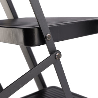 4-Step Folding Step Ladder, Aluminum - Wide Anti-Slip Treads, Lightweight & Compact