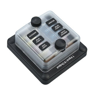 One in Six out Blade Fuse Box Block Holder for Car Marine Boat RV Waterproof
