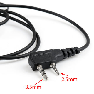 1x G-Shape Ear Hook Earpiece Headset PTT MIC 2Pin For Baofeng Kenwood Radio