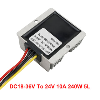 Waterproof DC 18-36V To DC 24V 10A Voltage Stabilizer Car Power Supply Regulator