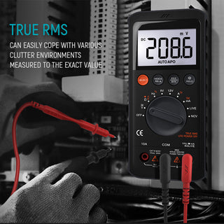 Digital Multimeter Tester - Auto-Ranging for AC/DC Voltage, Current, Resistance, Continuity