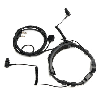 K-Head Binaural Telescopic Throat Mic Headset for TK-208 TK-220 TH-D7 TH-F6