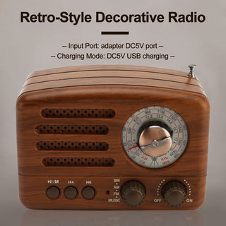 Retro-Style Decorative Radio Mini Multifunction Music Player Bluetooth Speaker