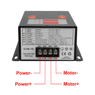 DC 12-80V 30A Digital Display Motor Speed Controller Slow-Start/Stop Control