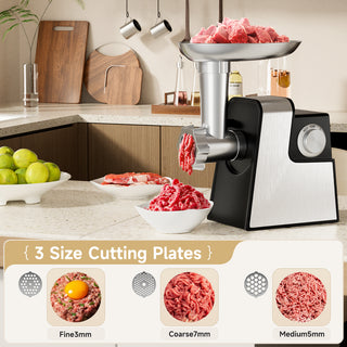 5 in 1 Electric Meat Grinder: 600W Meat Grinder with 3 Blades Sausage