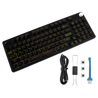 98-Key 2.4G Wireless Bluetooth Three-Mode Mechanical Keyboard With Display Knob