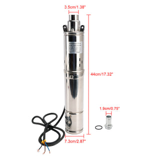 3" 60V 1KW MPPT Screw Solar Bore Pump Submersible Deep Well Hole Steel Head 160M3" 60V 1KW Deep Well Solar Submersible Bore Hole Water Pump Head 160M