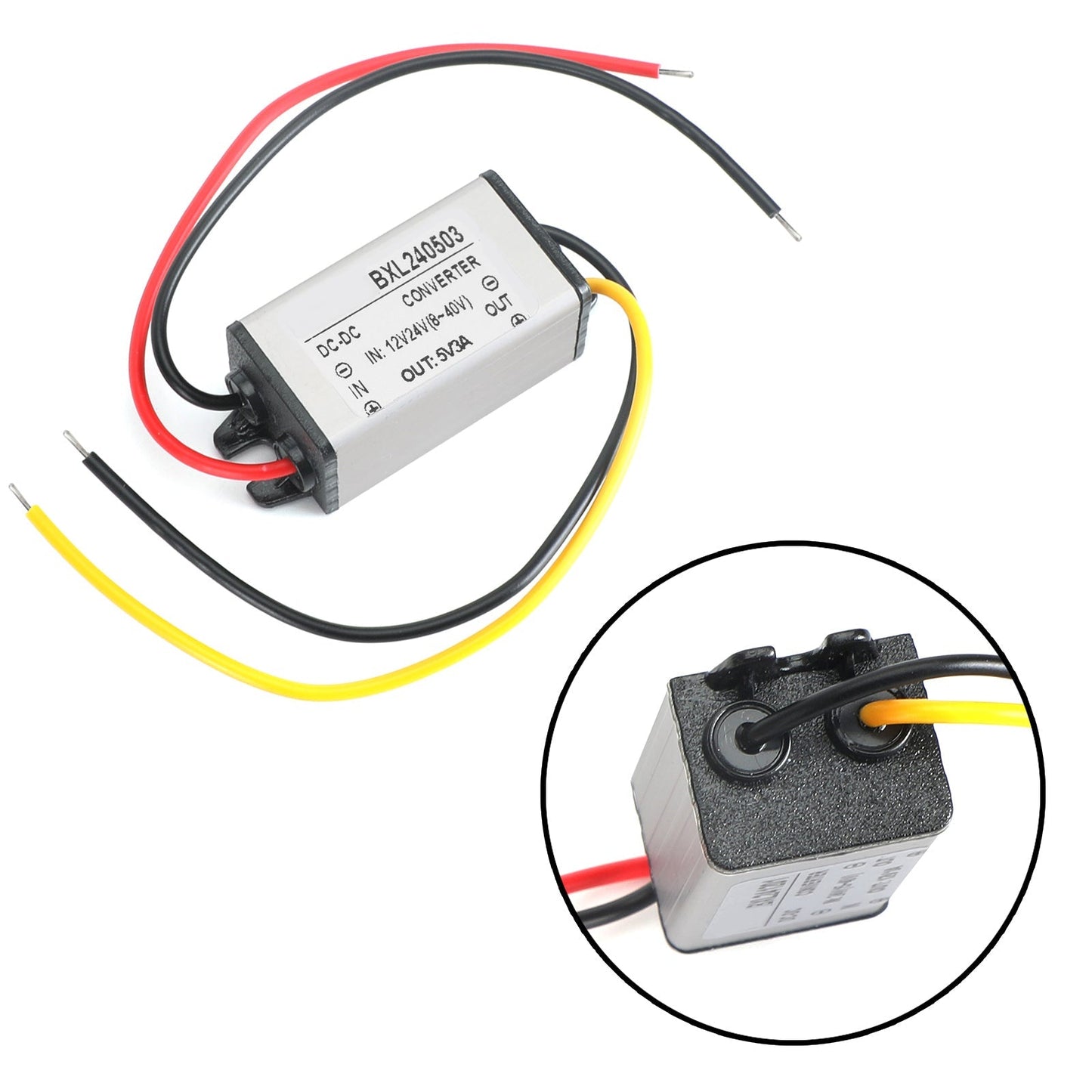 12V/24V to 5V 5A 25W Waterproof Converter Step Down Volt Module Power Supply Generic