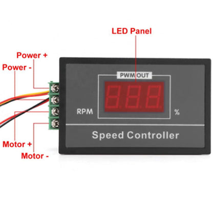 DC6-60V 12V 24V 36V 48V 30A PWM DC Motor Speed Controller Start Stop Switch Generic