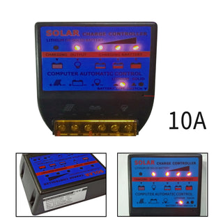Solar Charge Controller PWM 10A 12V Build In Timer Battery Control Adapter Blue