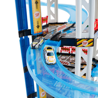 Intelligent Electric City Seven Floor Track Parking Lot Toy With 4 Cars For Kid Toy