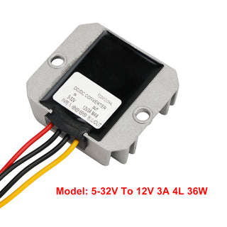 Waterproof DC (5-32V) to 12V 2/3A Voltage Power Supply Converter Regulator
