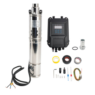 3" 72V 1.2KW MPPT Screw Solar Bore Pump Submersible Deep Well Hole Head 180M3" 72V 1.2KW Deep Well Solar Submersible Bore Hole Water Pump Head 180M