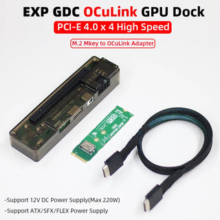 EXP GDC OCuLink Dock PCIe 4.0 x4 Mini External Card Adapter M.2 Mkey to OCuLink