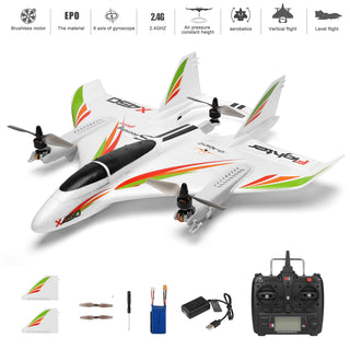 WLtoys XK X450 RC Airplane Brushless 2.4G 6CH 3D/6G LED Fixed Wing RTF Toy