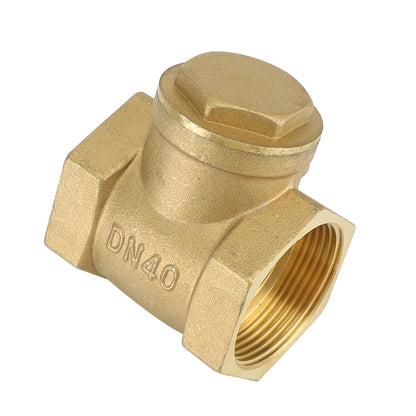 1-1/2" Female Thread Brass Horizontal DN15 One-Way Non-Return Swing Check Valve