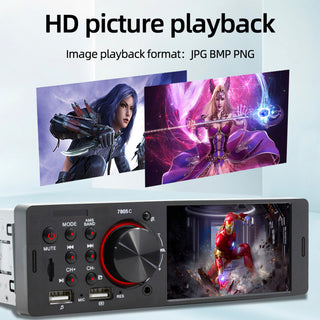 4.1" Single DIN Car MP5 Player Touch Screen FM Stereo Radio Bluetooth + Camera