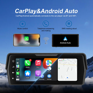 6.86-inch PND Dual Recording Wireless CarPlay Android Auto for Motorcycles