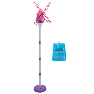 Windmill Bubble Machine Standing Bubble Blower With Light Outdoor Kid Toy Party