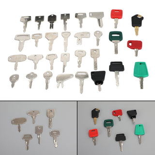 30 Ignition Key Heavy Construction Equipment Set For Volvo Cat Case JD Komatsu