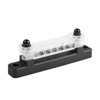 6 Way Blade Fuse Box Block Auto Marine Boat Holder Cover 12V Bus Bar Kit Black