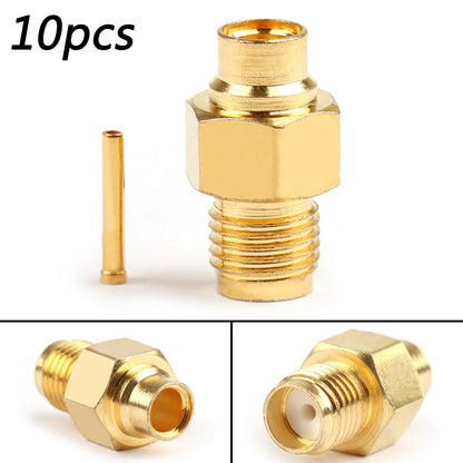 10Pcs SMA Female Jack Solder For Semi-rigid RG402 0.141" Cable RF Connector Generic